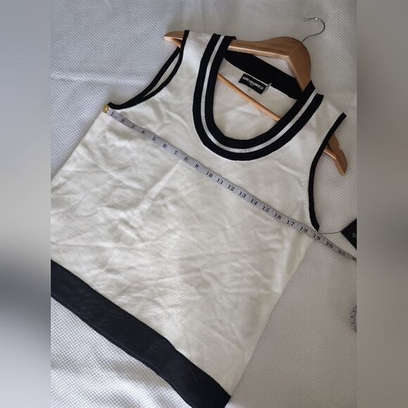 Karl Lagerfeld sleveless knit blouse vest minimalist contemporary new with tags - Picture 4 of 7